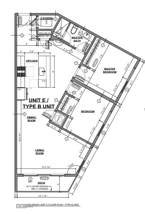 A floor plan of a unit type B floor plan.